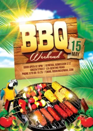Custom event banner design with bold typography and branding